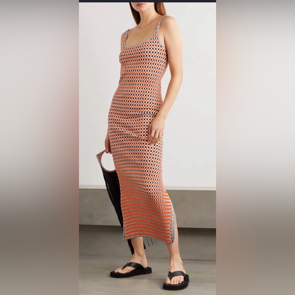 Paco Rabanne Checkered Knit Midi Dress (can be worn multiple ways) - Picture 3 of 7